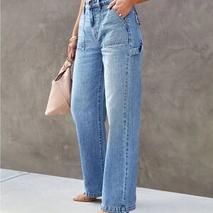 Vici kancan cargo wide leg jeans